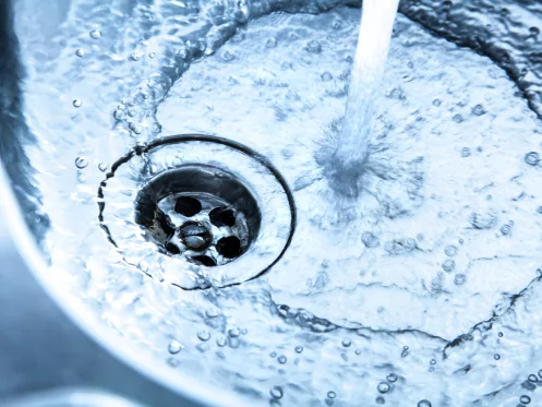 Water Running Down Drain